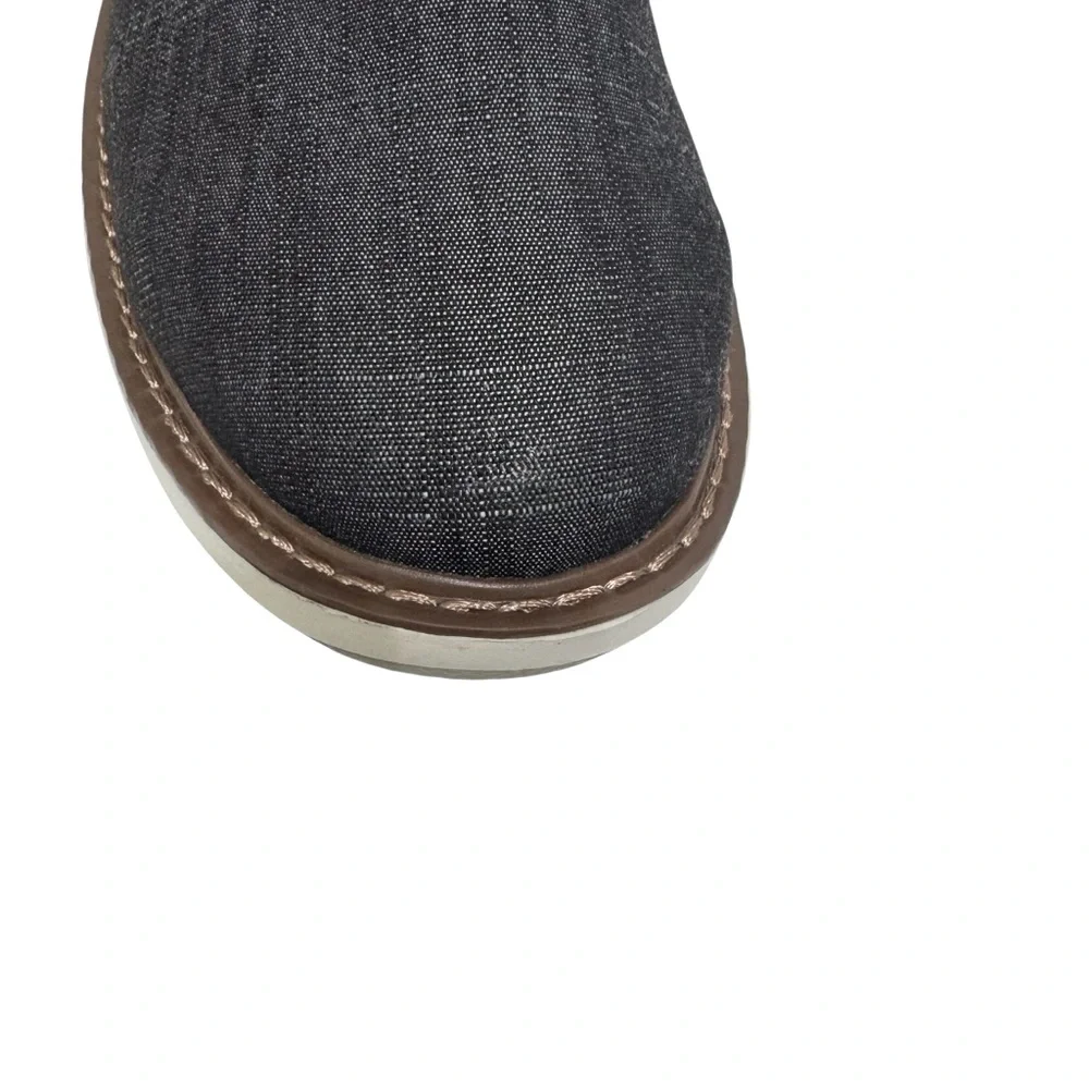 Toms‎ Black Crosshatch Denim Mens Navi Boots Sz 12